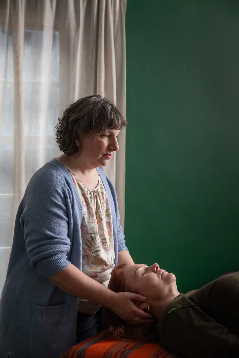 Hester working with a patient